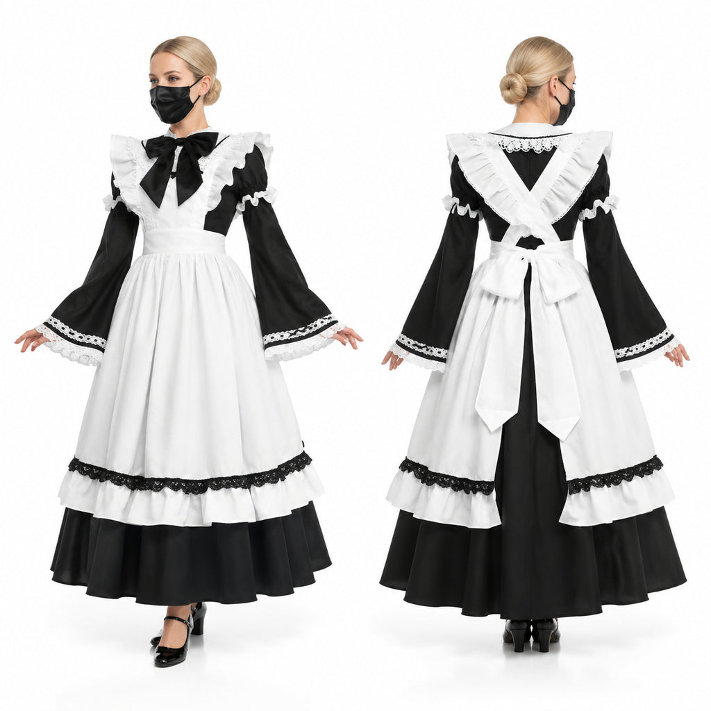 schwarzes Baumwollkleid CK170