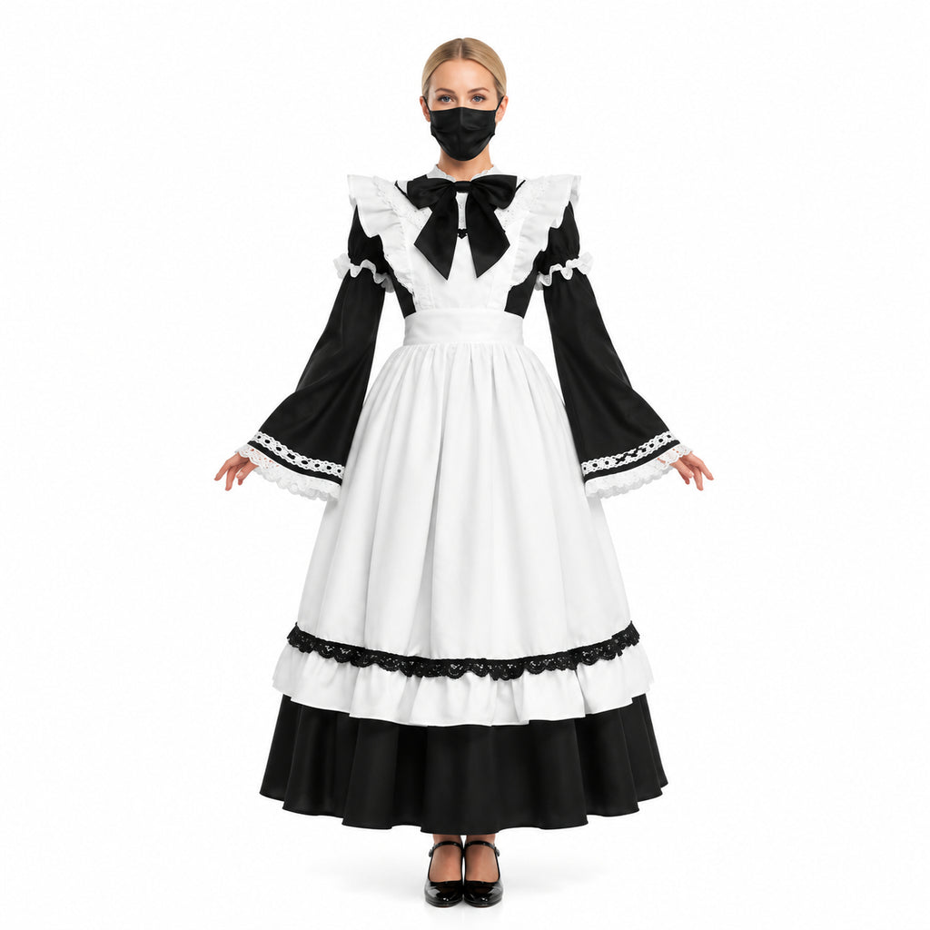 schwarzes Baumwollkleid CK170