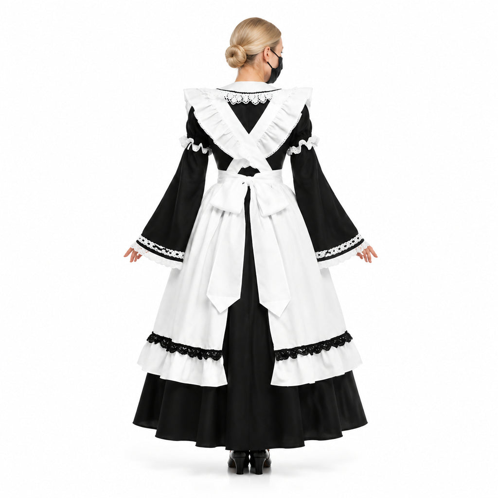 schwarzes Baumwollkleid CK170