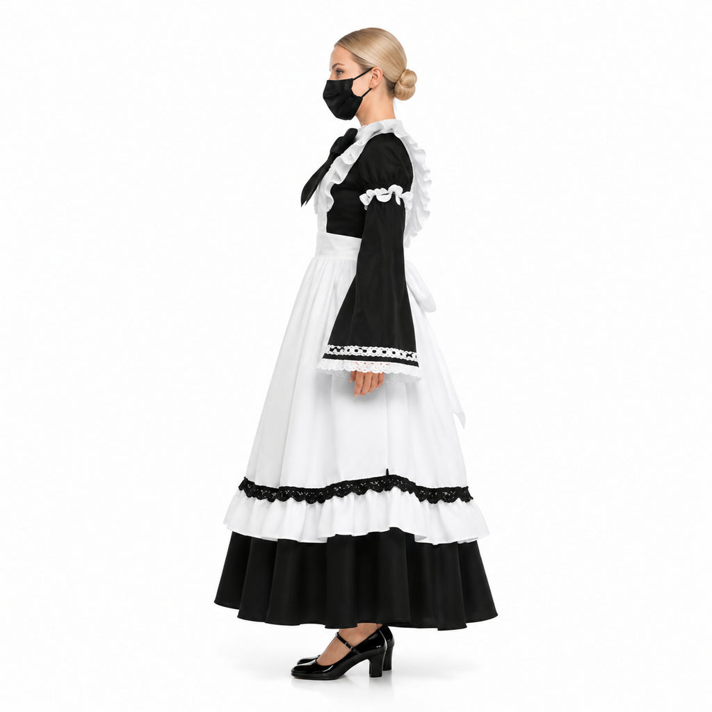 schwarzes Baumwollkleid CK170