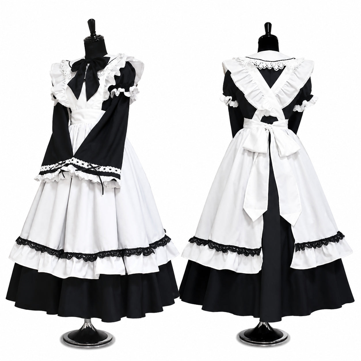 schwarzes Baumwollkleid CK170