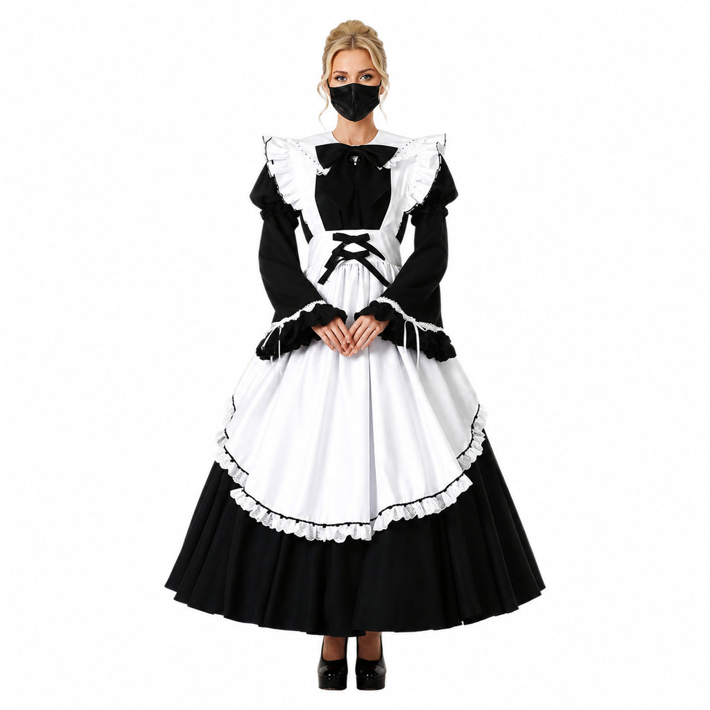 schwarzes Baumwollkleid CK397
