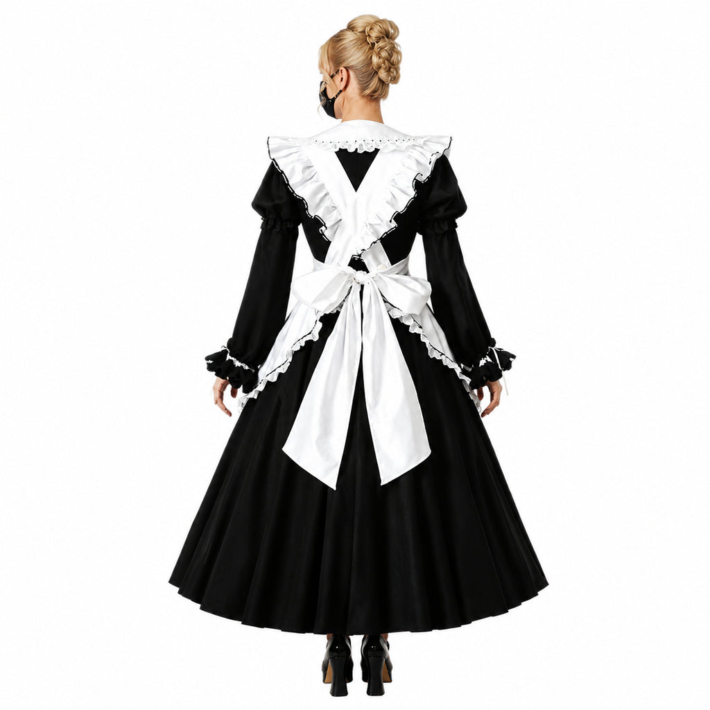 schwarzes Baumwollkleid CK397