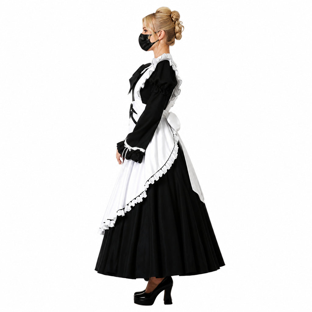 schwarzes Baumwollkleid CK397