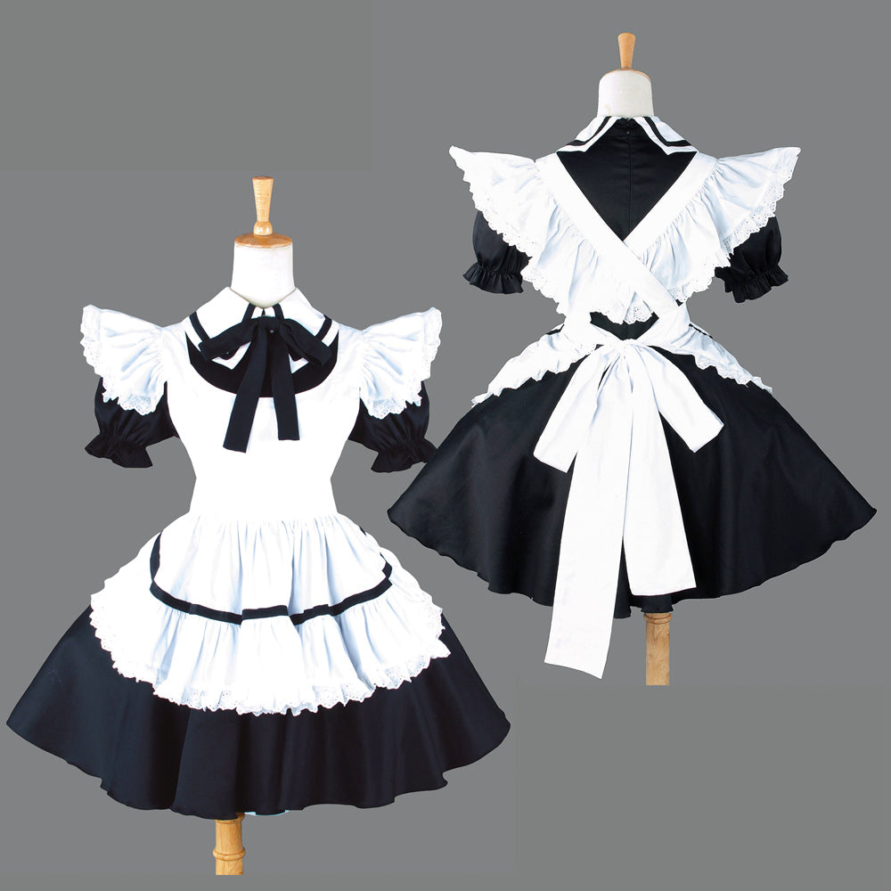 schwarzes Baumwollkleid CK432