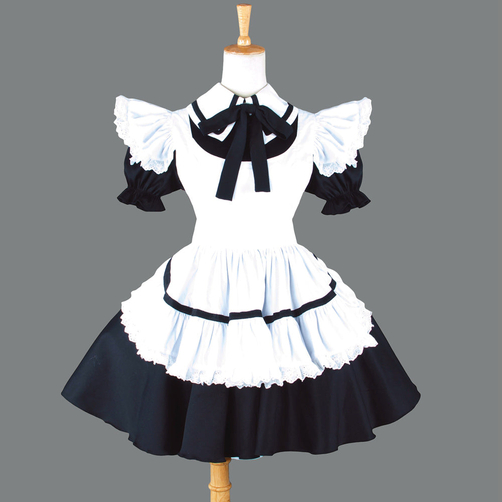 schwarzes Baumwollkleid CK432