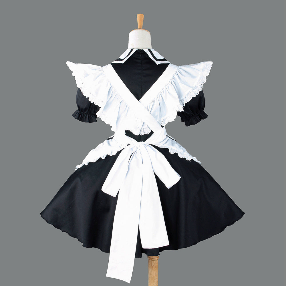 schwarzes Baumwollkleid CK432
