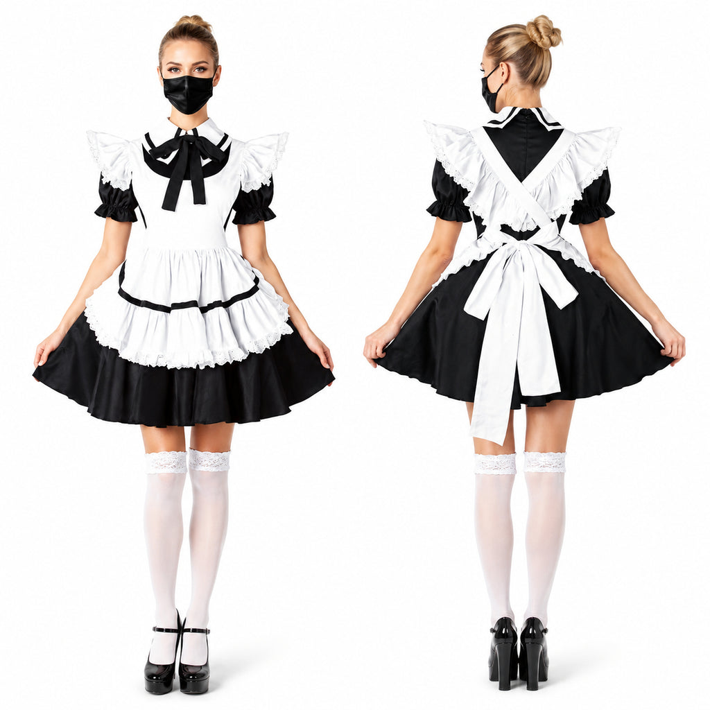 schwarzes Baumwollkleid CK432