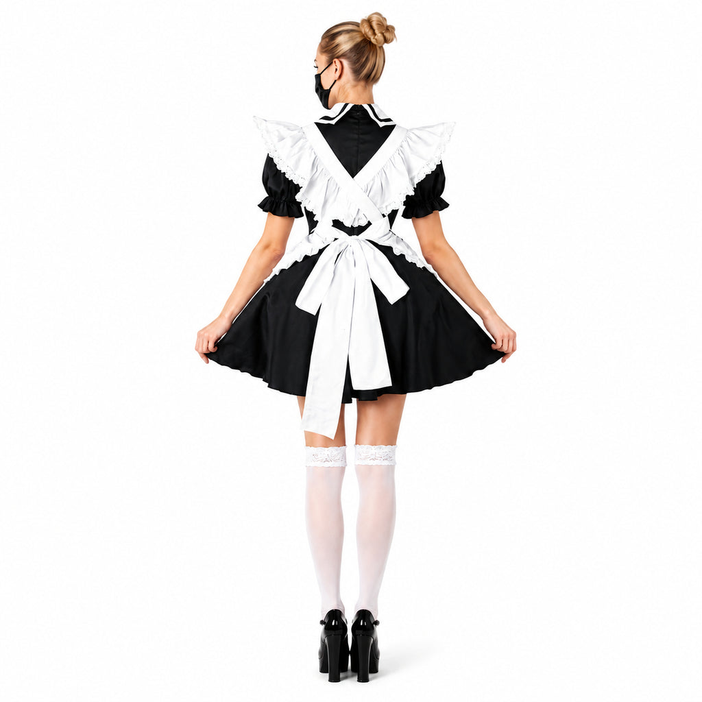schwarzes Baumwollkleid CK432