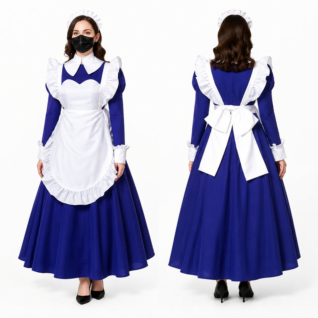 blaues Baumwollkleid CK516