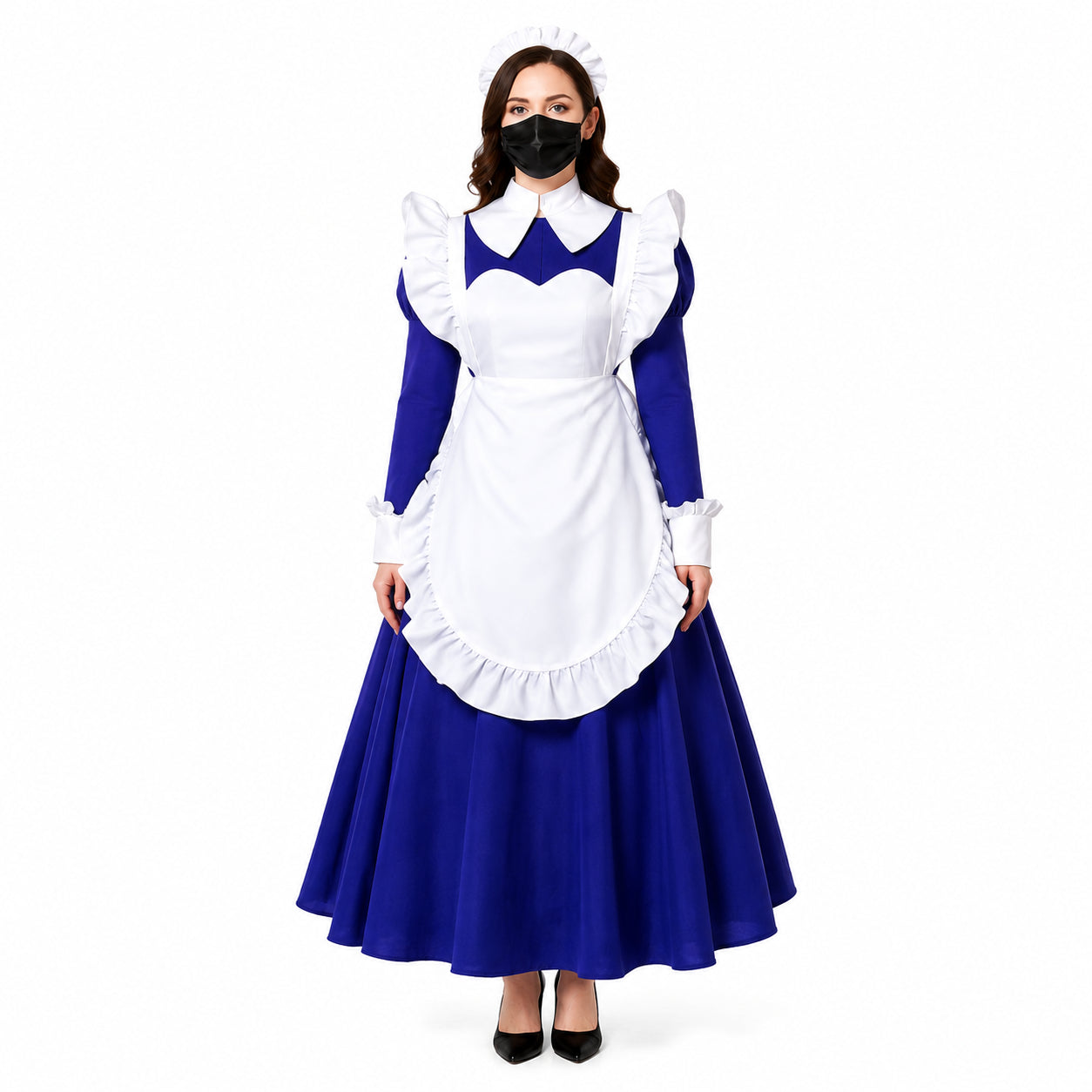 blaues Baumwollkleid CK516