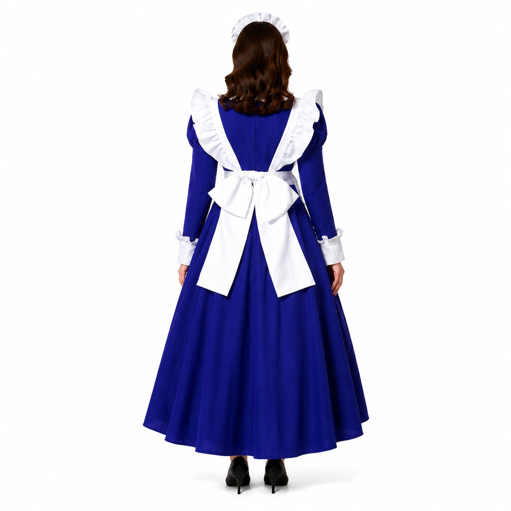 blaues Baumwollkleid CK516