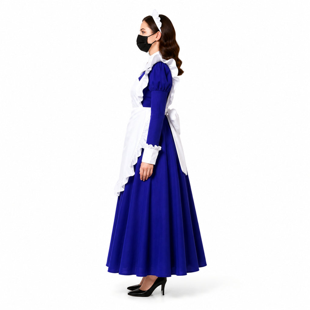 blaues Baumwollkleid CK516
