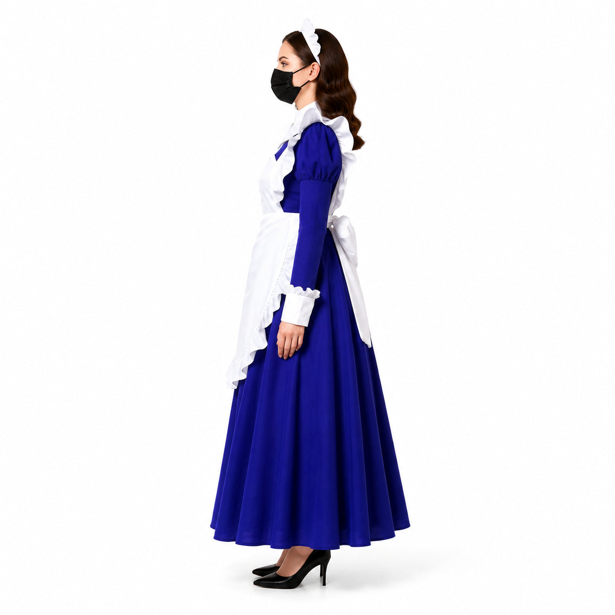 blaues Baumwollkleid CK516