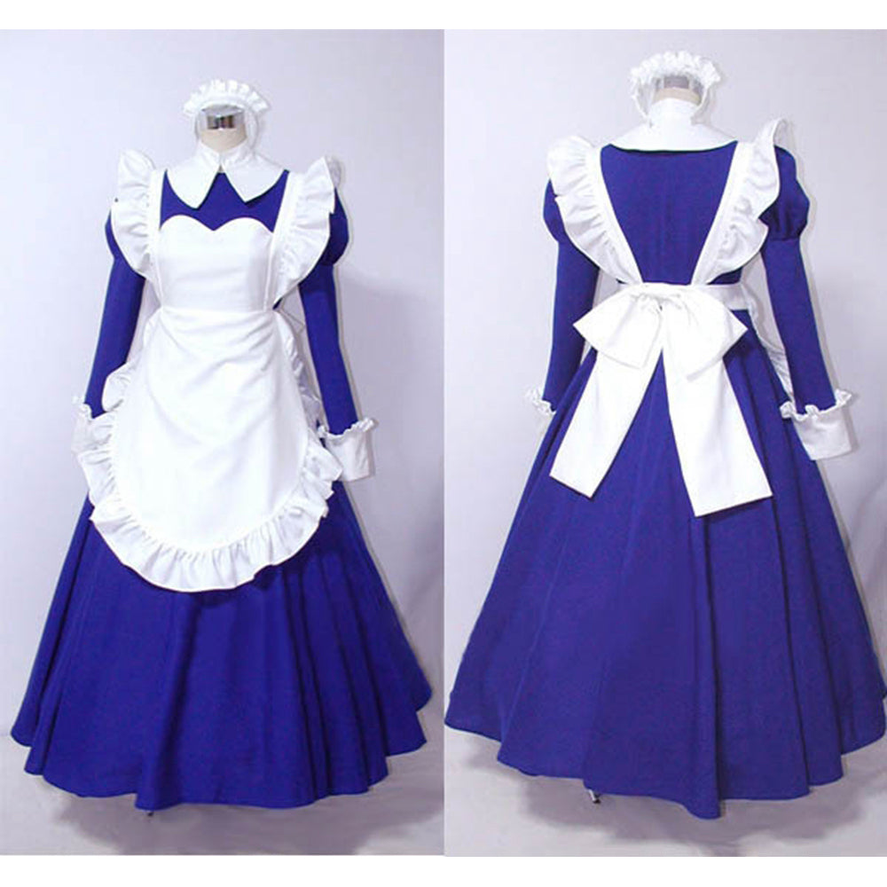 blaues Baumwollkleid CK516
