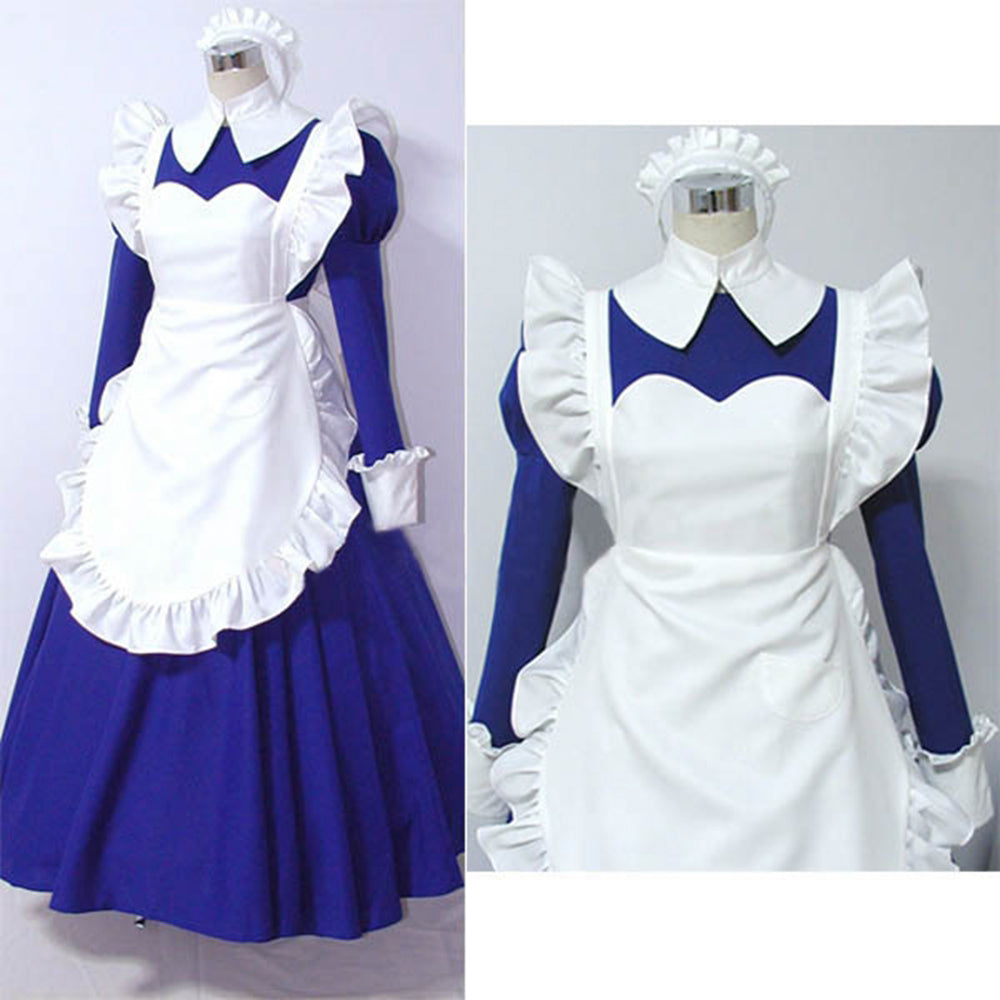 blaues Baumwollkleid CK516