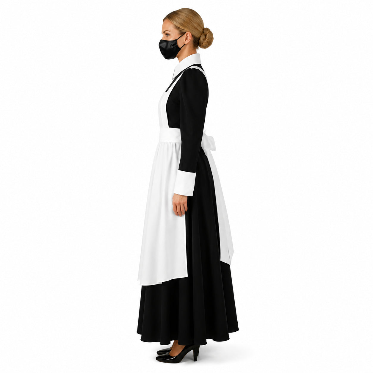 schwarzes Baumwollkleid CK641