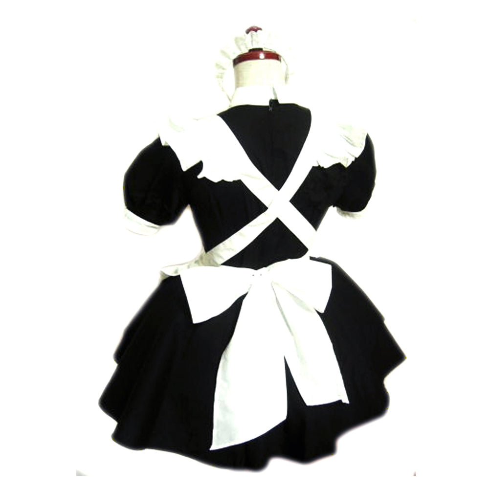 schwarzes Baumwollkleid CK763