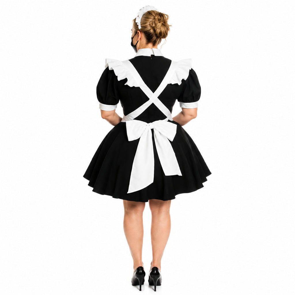 schwarzes Baumwollkleid CK763