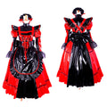 rotes enges PVC-Kleid CK792