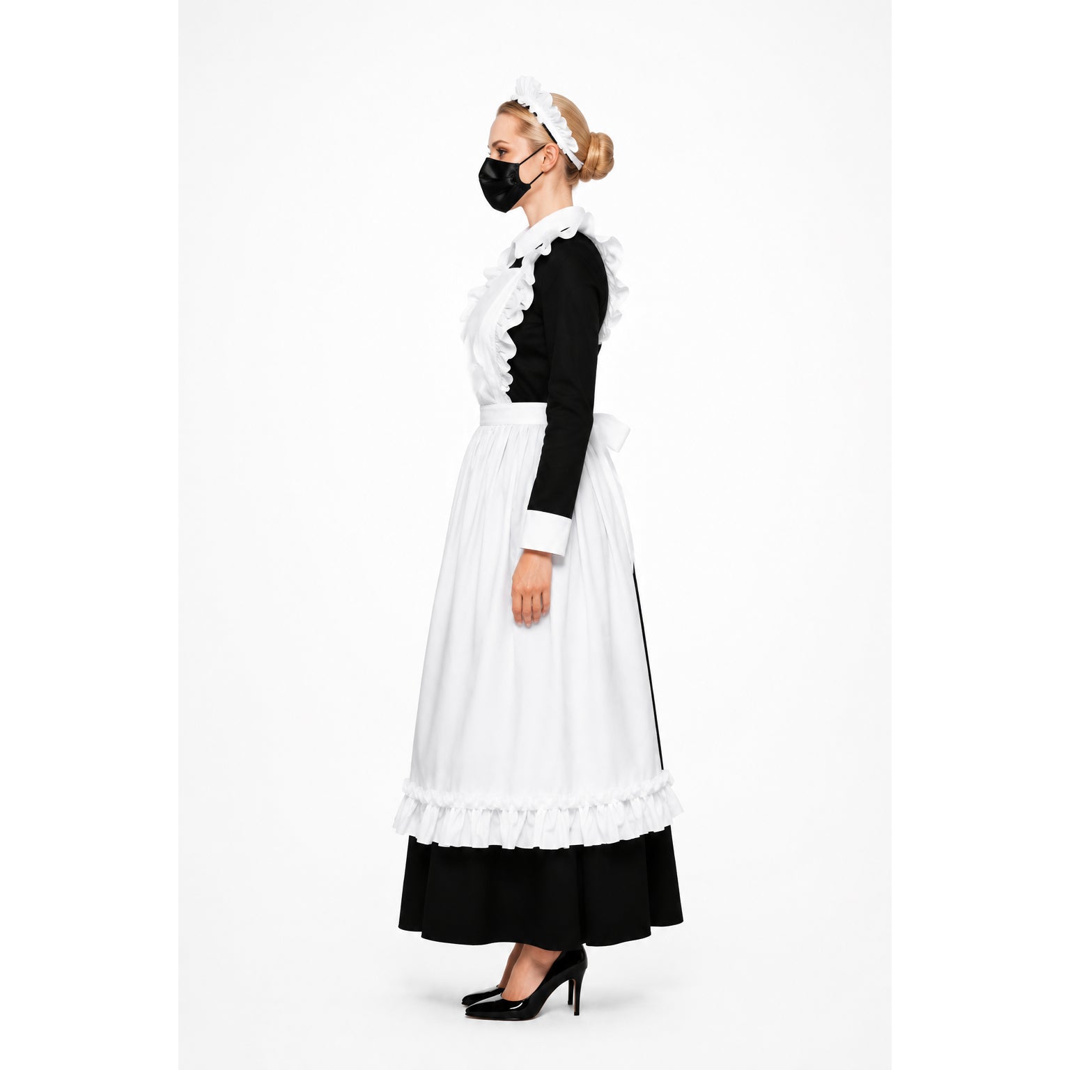 schwarzes Baumwollkleid CK814