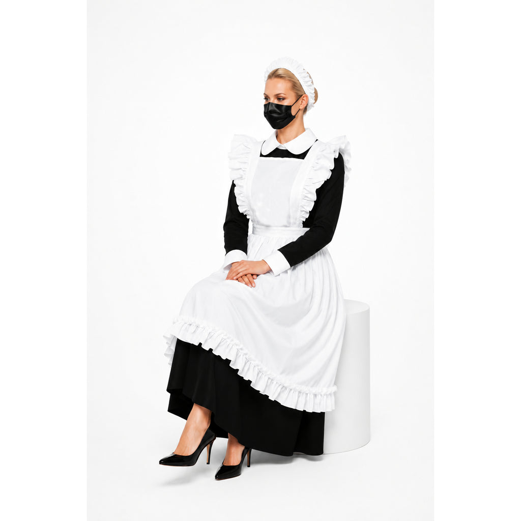 schwarzes Baumwollkleid CK814