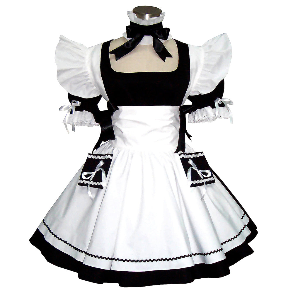 schwarzes Baumwollkleid CK830