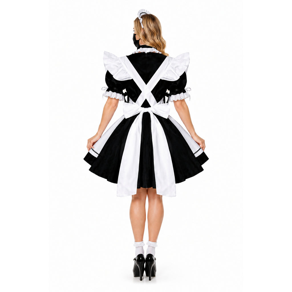 schwarzes Baumwollkleid CK830