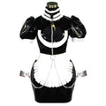 schwarzes, schweres PVC-Kleid CK844