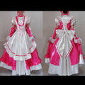 heißpinkes enges PVC-Kleid CK905