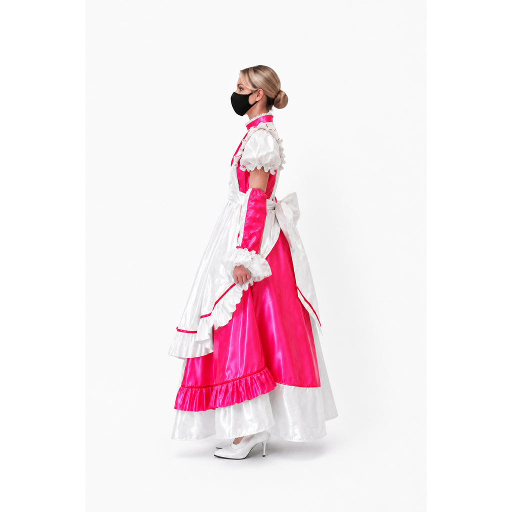 heißpinkes enges PVC-Kleid CK905