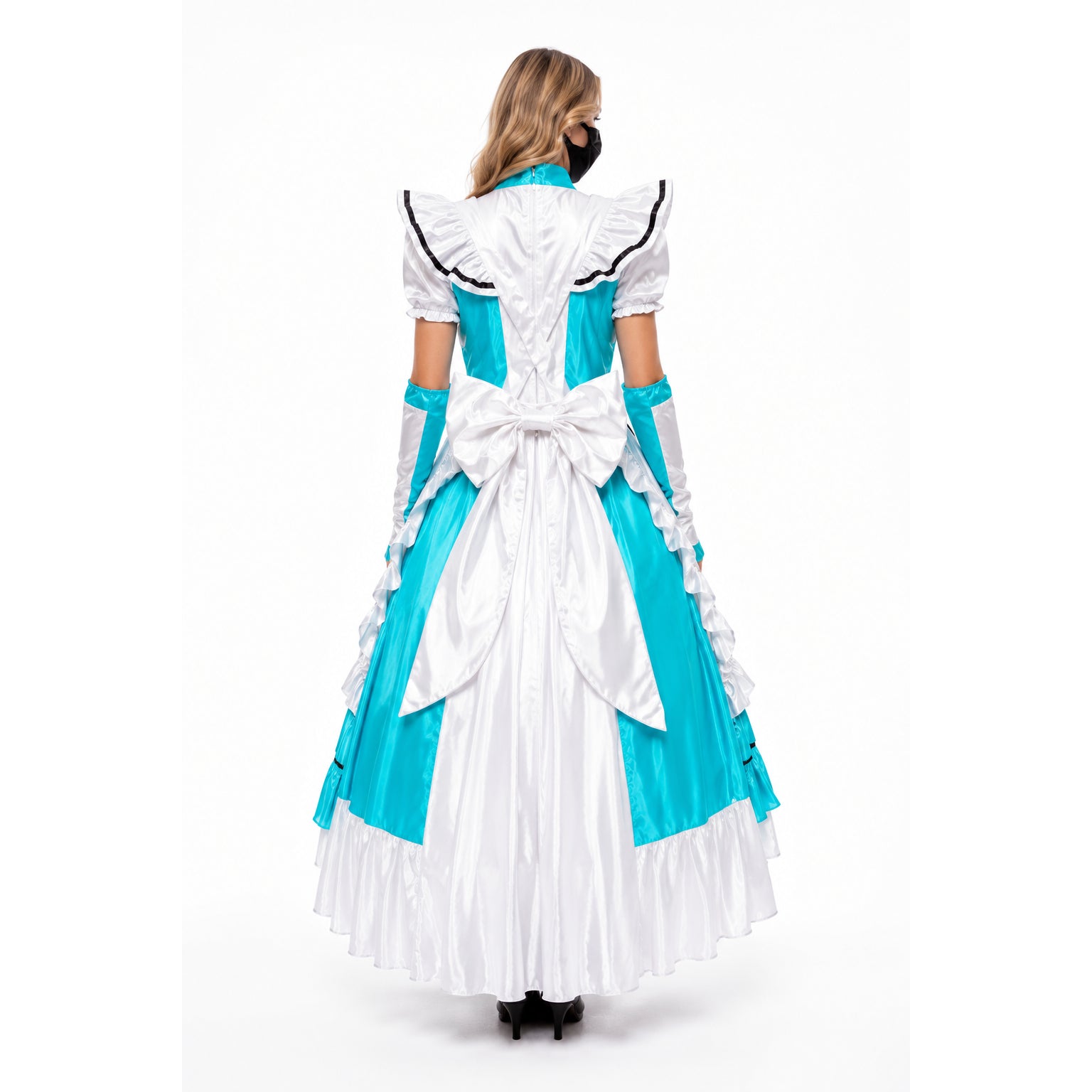 weißes dünnes PVC-Kleid CK930