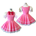 rosa dünnes PVC-Kleid CK945