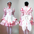 rosa dünnes PVC-Kleid CK949
