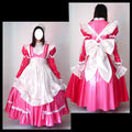 Heißes pinkes, dünnes PVC-Kleid CK950