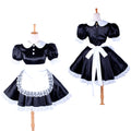 schwarzes Satinkleid G027