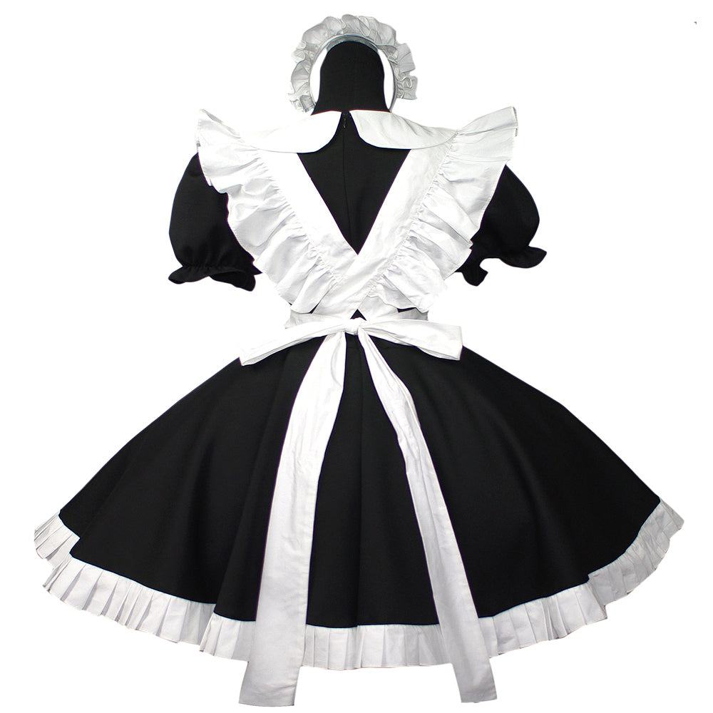 schwarzes Baumwollkleid G029