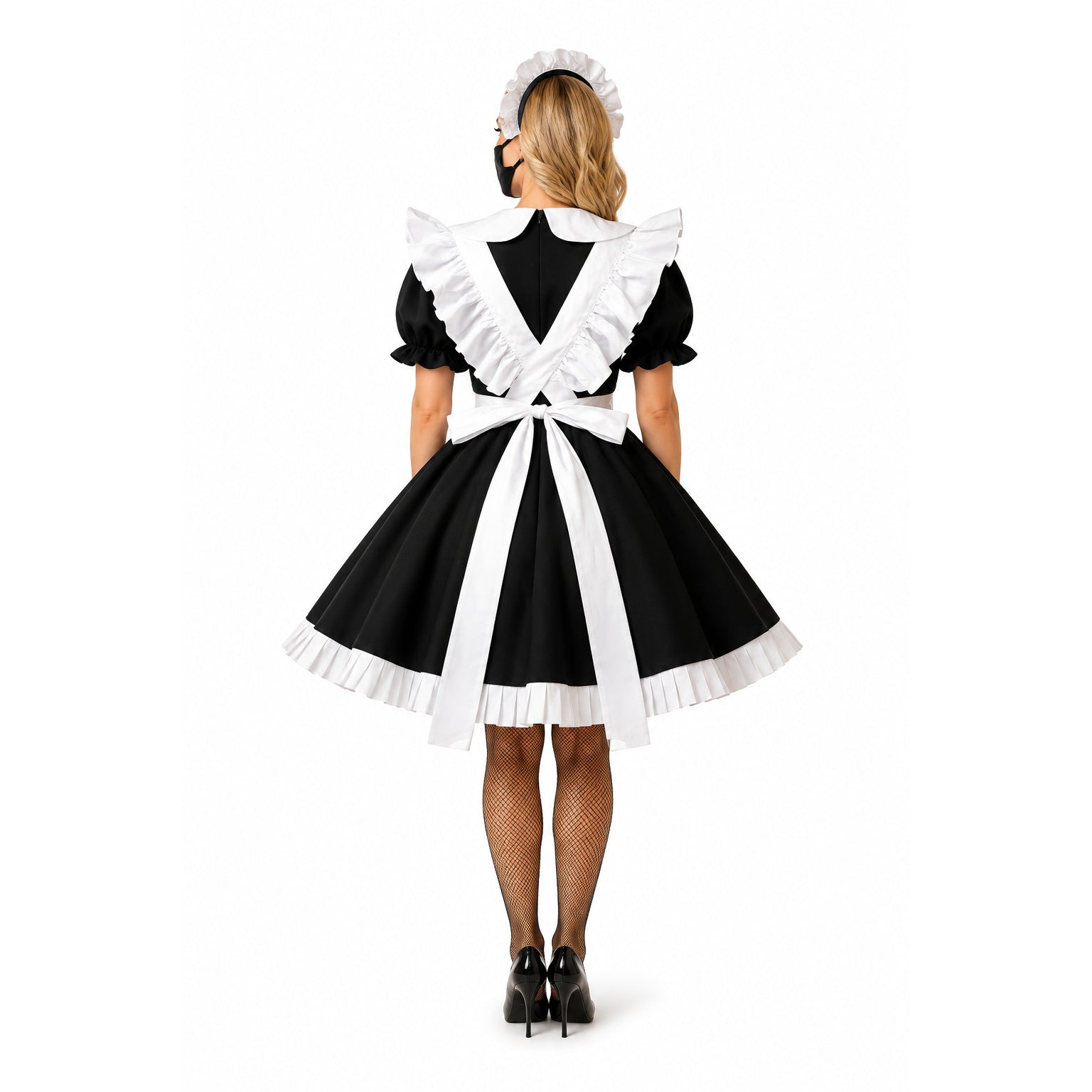 schwarzes Baumwollkleid G029