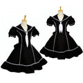 schwarzes Baumwollkleid G079