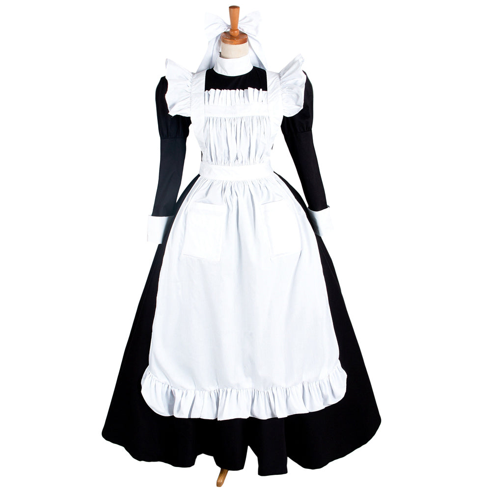 schwarzes Baumwollkleid G082