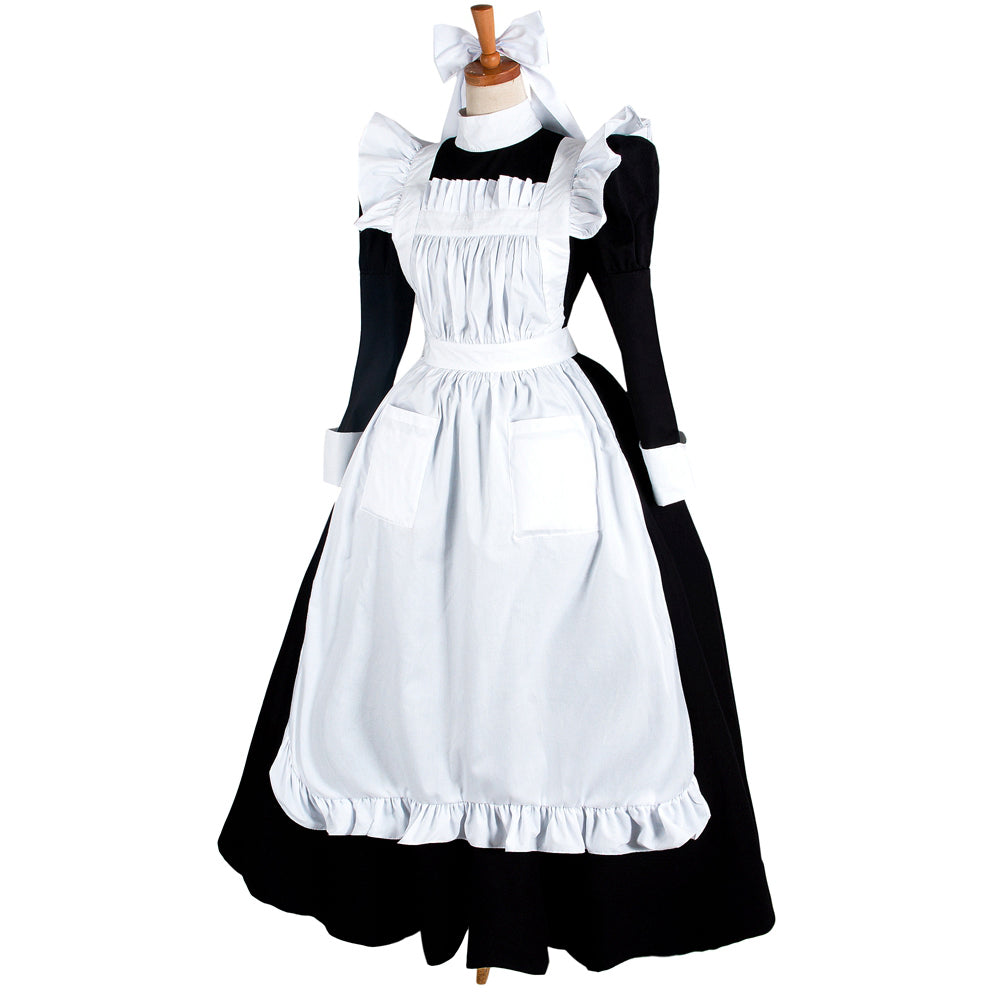 schwarzes Baumwollkleid G082