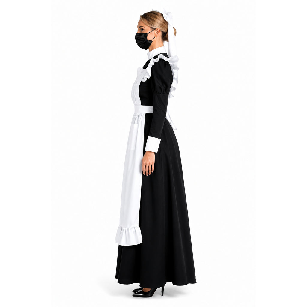 schwarzes Baumwollkleid G082