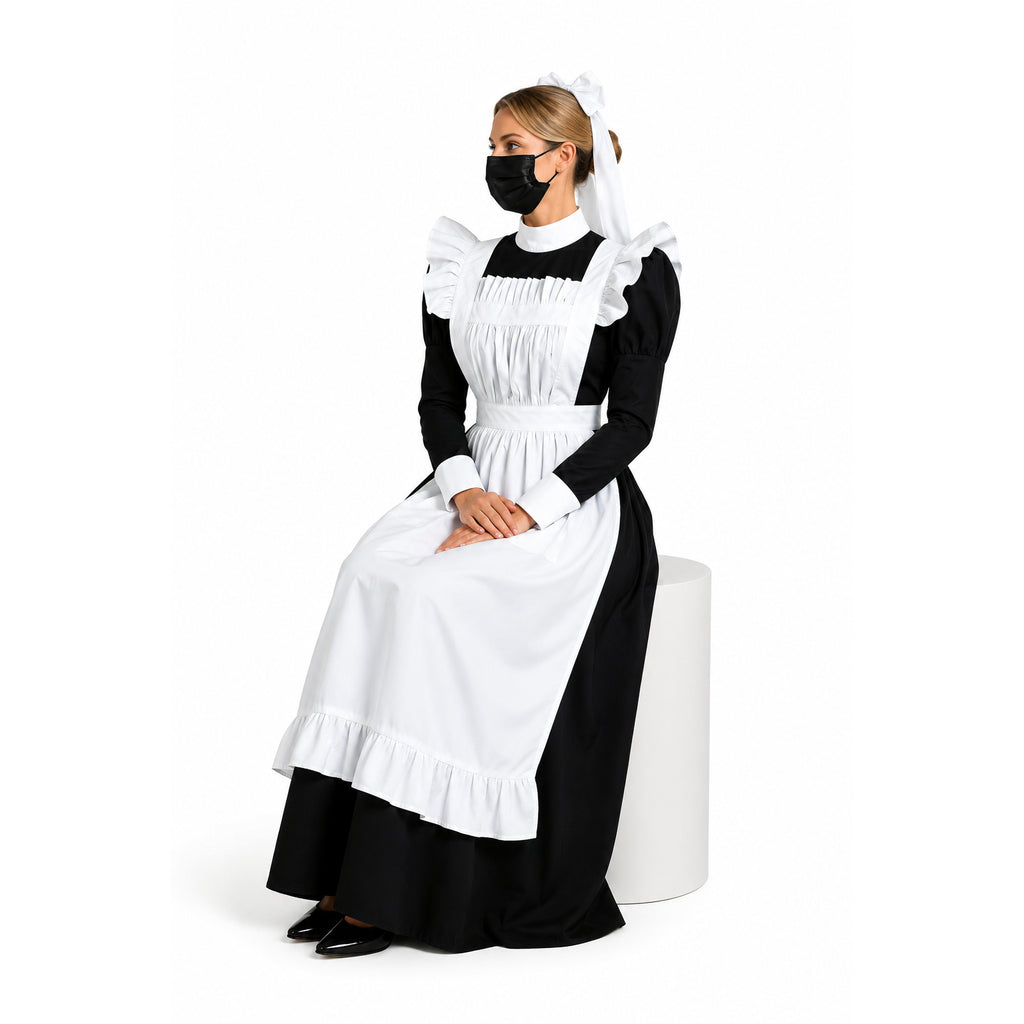 schwarzes Baumwollkleid G082