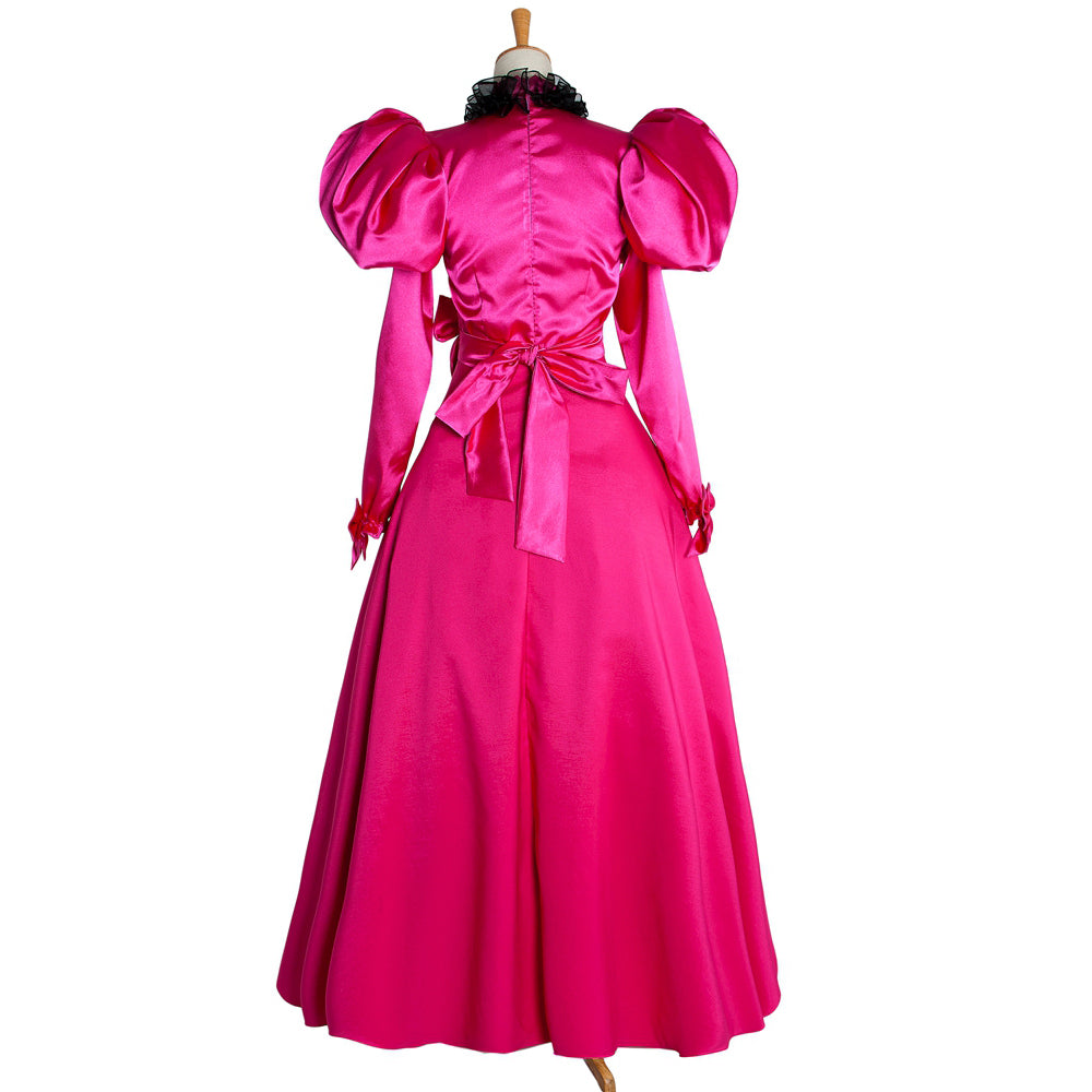 Pink Satin Sissy Maid Dress G1006
