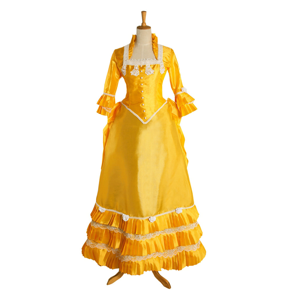 goldfarbenes Taftkleid G1033