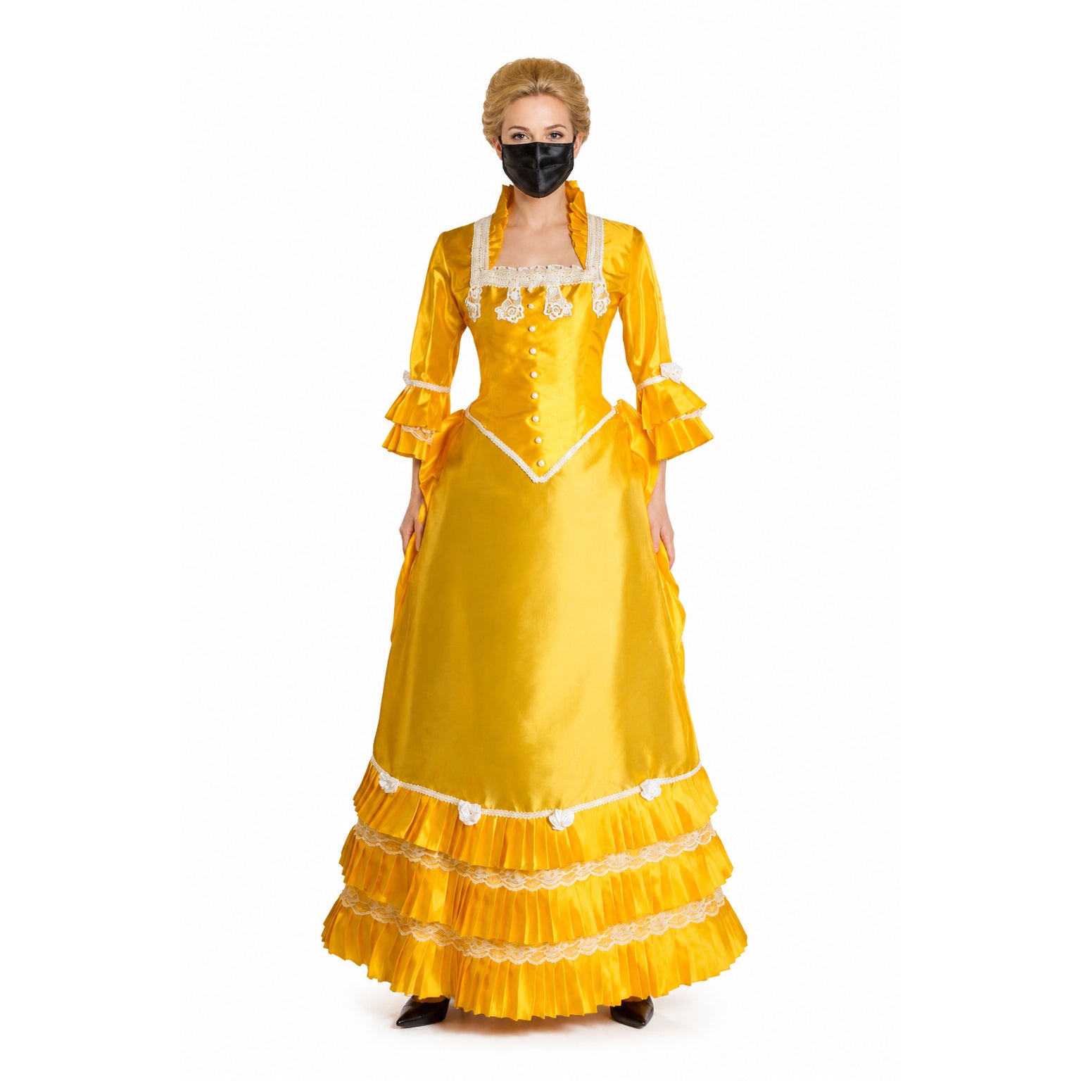 goldfarbenes Taftkleid G1033