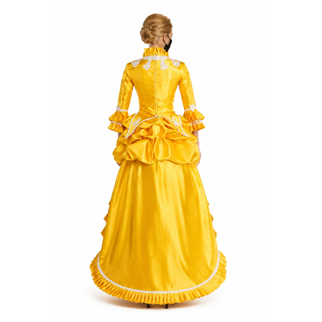 goldfarbenes Taftkleid G1033