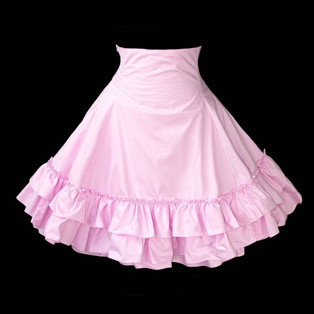 pink cotton skirt G1061