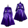 Lila dünnes PVC-Kleid G1070