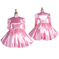 rosa Satin-Kleid G1122